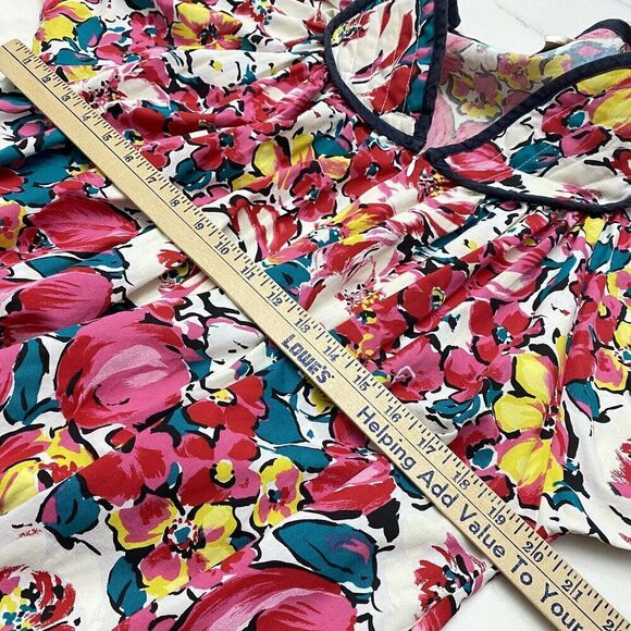 Vtg David Brown California  Floral Maxi Long Sleeve House Coat Dress Women's XS - Picture 12 of 16